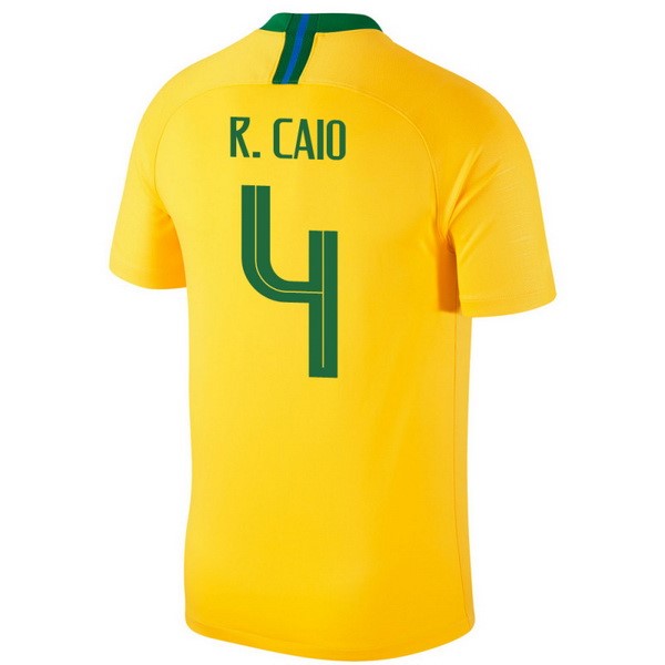 Camiseta Brasil 1ª R.Caio 2018 Amarillo